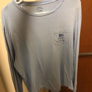Polo Ralph Lauren light blue long sleeve t shirt